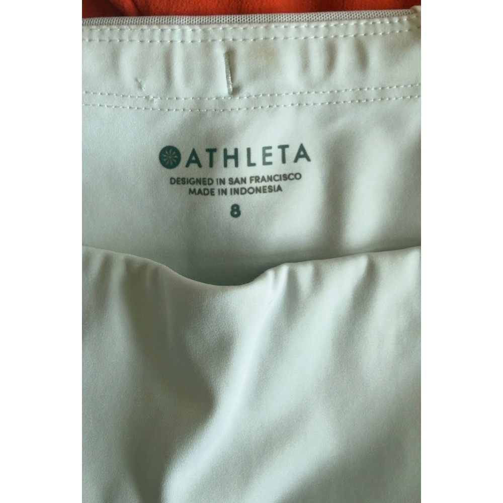 Athleta Women's Orange Athletic Shorts Stripe Side Size 8 Running Training - Picture 4 of 10